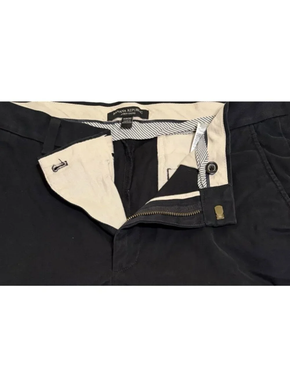 Banana Republic Aiden Chino Black Pants Men’s Size 33x32